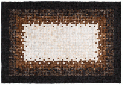 Brands CutCut Leather Collection Quadra Center Leather Rug