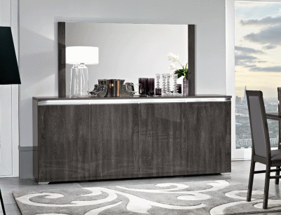 Oxford 4 door Buffet Grey w/Mirror