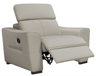 6021 Grey Armchair w/ manual recliners