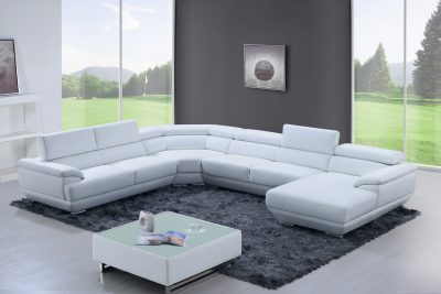 Living Room Furniture Sectionals 430 Sectional Pure White