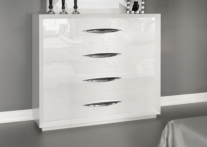 Bedroom Furniture Dressers and Chests Carmen Single Dresser White