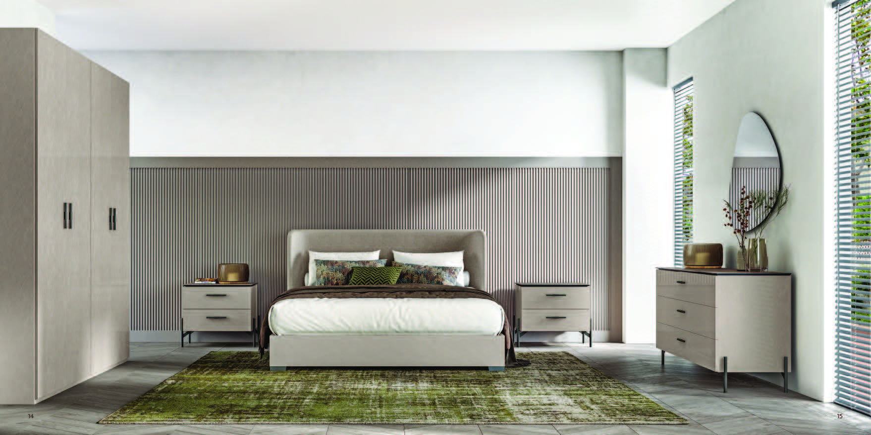 Bedroom Furniture Modern Bedrooms QS and KS Silvia Bedroom Additional Items