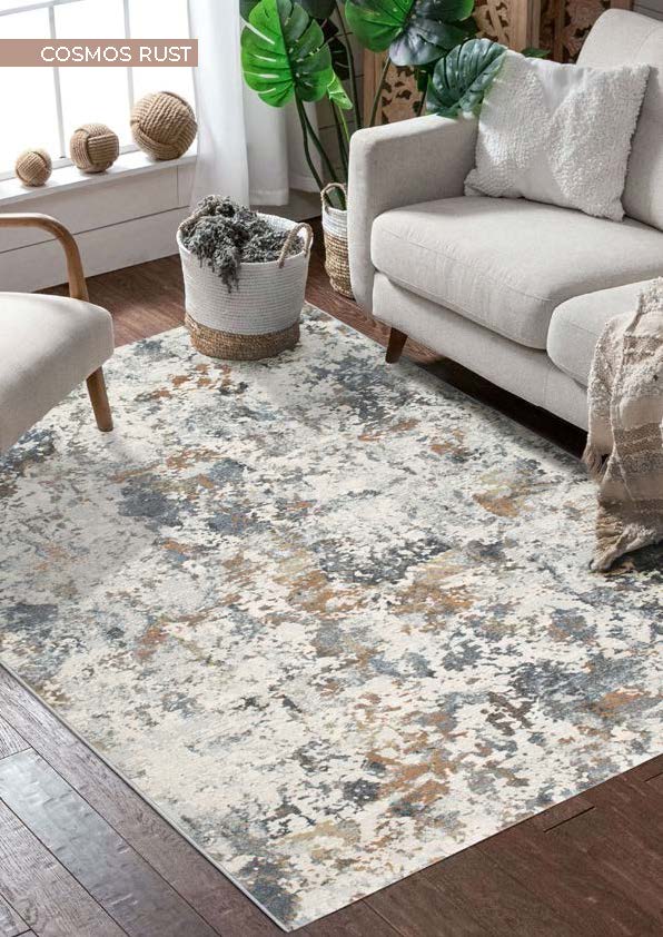 Living Room Furniture Rugs Cosmos Rust Rug