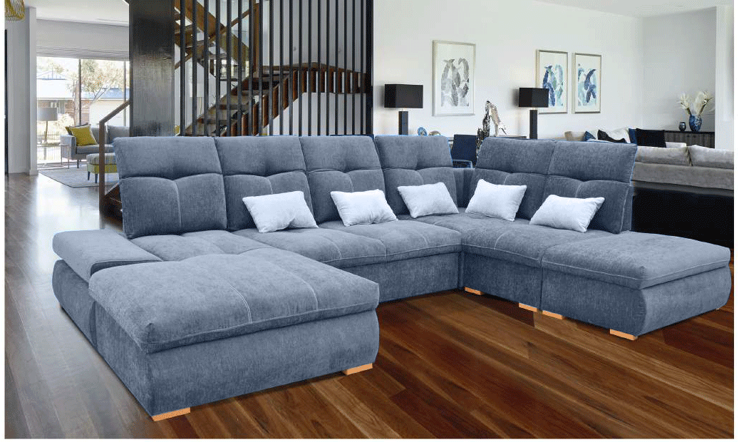 Living Room Furniture Sectionals Opera Sectional Left with bed and storage