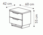 Smart Mini Night Stand Walnut