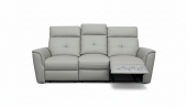 8501 Light Grey Sofa w/Manual Recliners